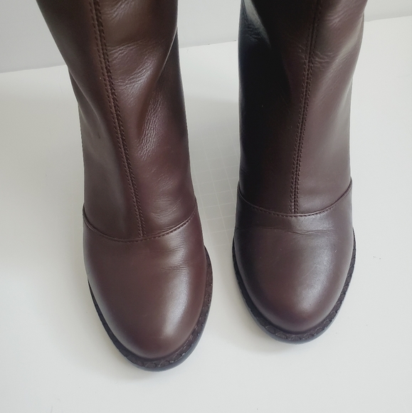 Marc by Marc Jacobs Brown Leather Knee Boots Round Block Heel 8 US / 38 EU - Picture 13 of 13